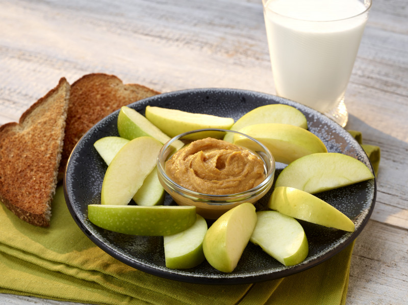 Apple Wedges with Pumpkin Almond Butter