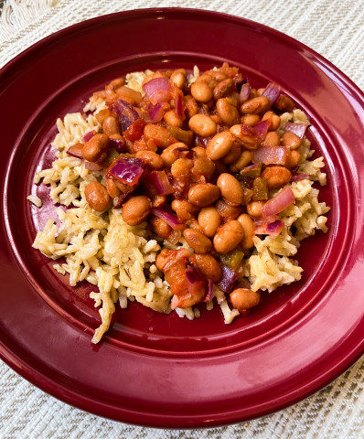 Salsa Pinto Beans in a bowl