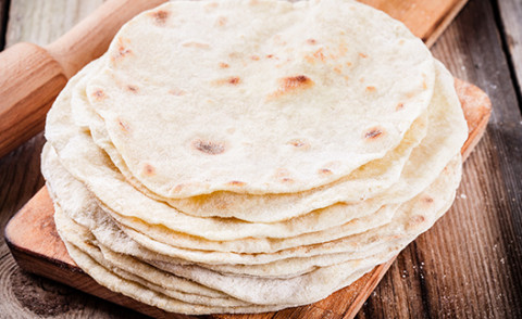 plate of Flour Tortillas