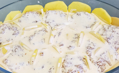 Potato Beef Casserole in a bowl