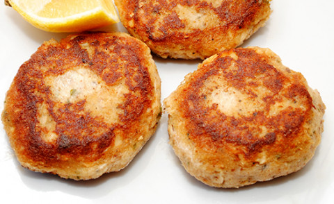 Salmon Burgers on a plate