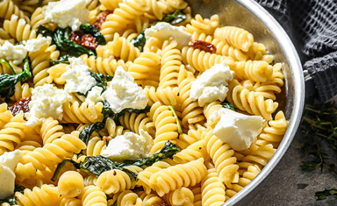 Skillet Noodles and Beef in a bowl