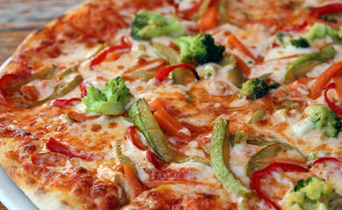 Vegetable Pizza fresh out of the oven