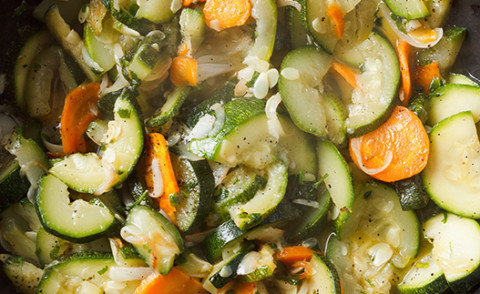 Summer Squash Stir Fry in a bowl