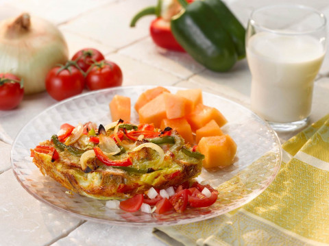Bell Pepper and Vidalia Onion Strata with Fresh Salsa