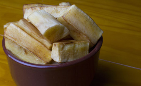 Oven-Fried Yucca in a bowl