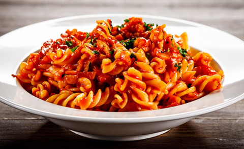Red Hot Fusilli in a bowl
