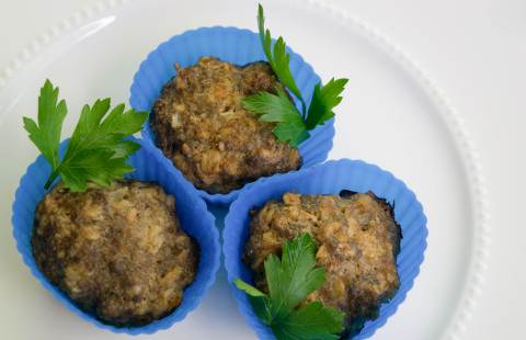 Savory Meatloaf Muffins on a plate
