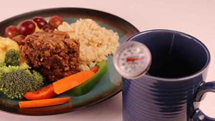 Meatloaf in a Mug on a plate