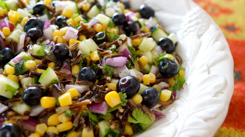 Corn, Blueberry, and Wild Rice Salad