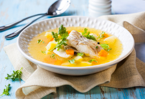 Walleye Chowder in a bowl