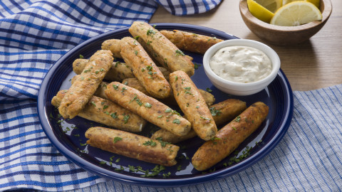 Image of Hooked on Salmon Sticks Recipe on a plate