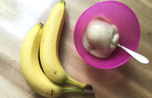 bowl of Easiest Banana Ice Cream