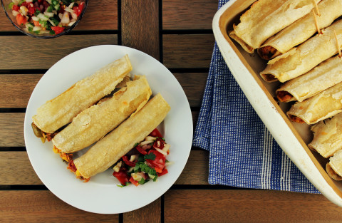 plate of Crispy Taquitos