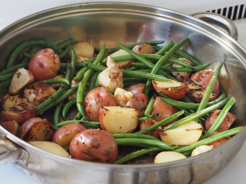 Tuscan Potato Skillet in a pan